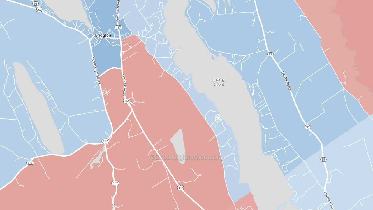 Sandy Creek, ME block-group political-lean map