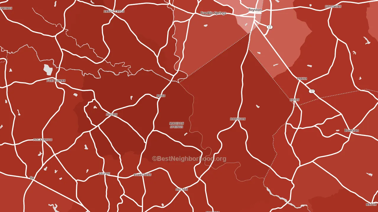 Sandy Cross, GA block-group political-lean map