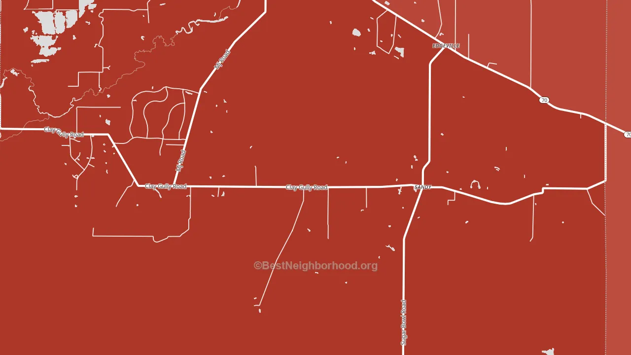 Sandy, FL block-group political-lean map