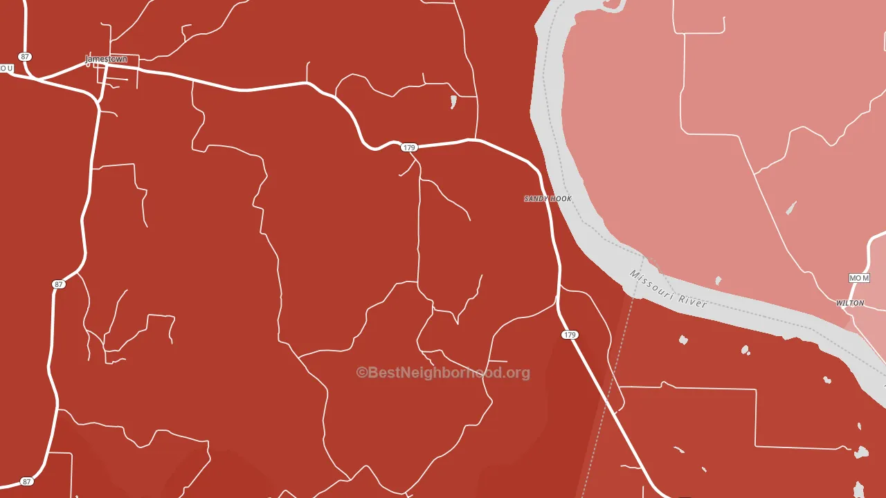 Sandy Hook, MO block-group political-lean map