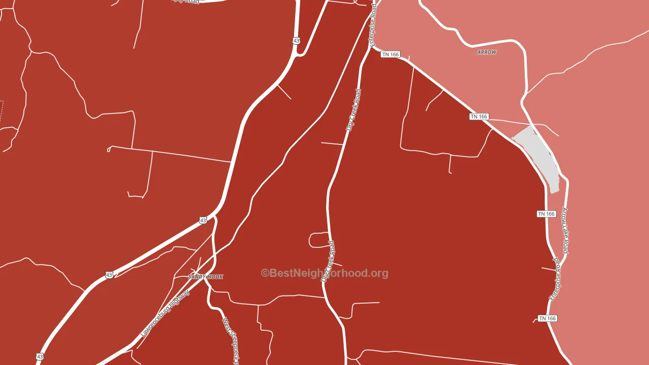Sandy Hook, TN block-group political-lean map