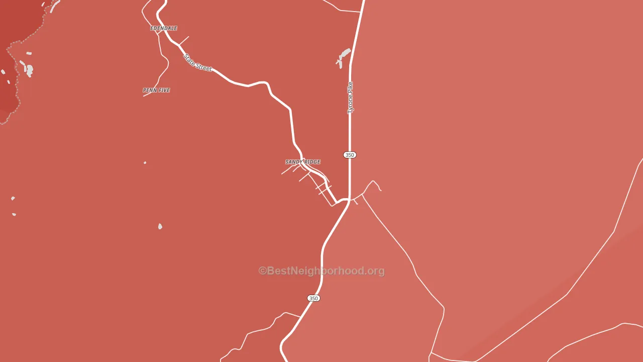 Sandy Ridge, PA block-group political-lean map