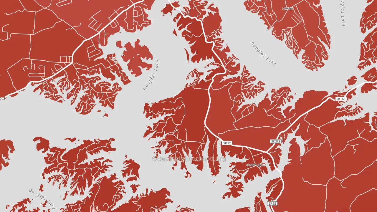 Sandy Ridge, TN block-group political-lean map