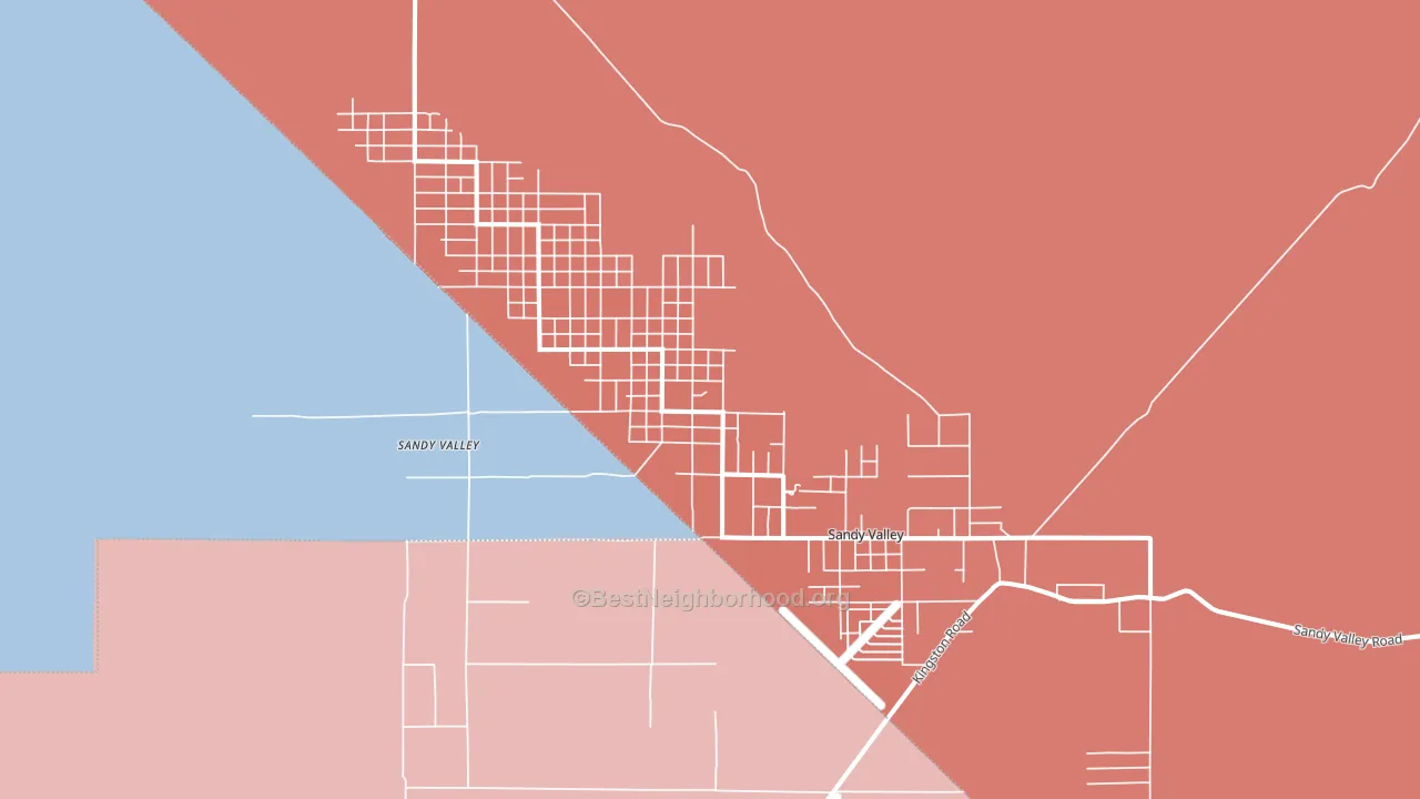 Sandy Valley, NV block-group political-lean map