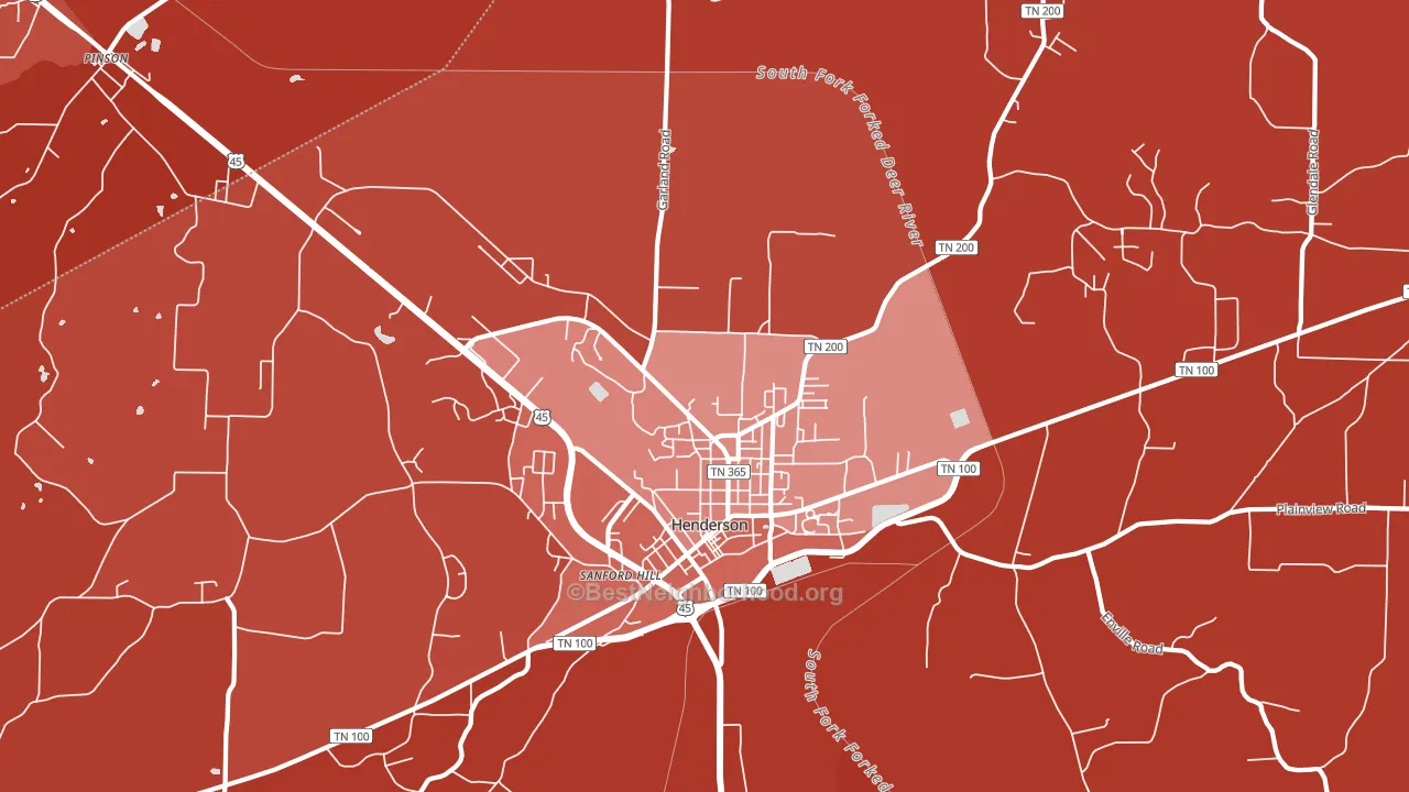 Sanford Hill, TN block-group political-lean map