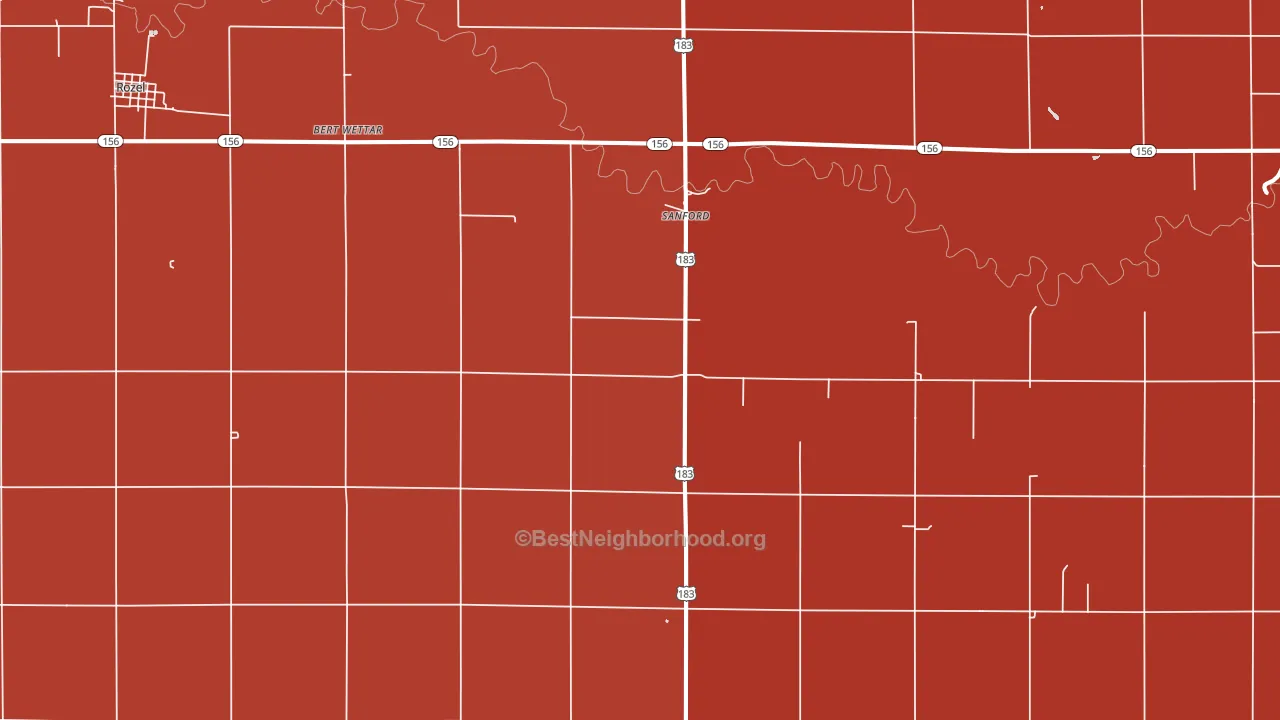 Sanford, KS block-group political-lean map