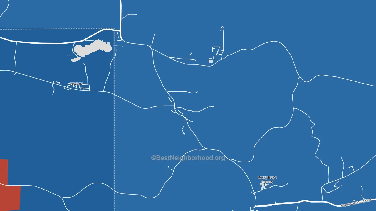 Sangrey, MT block-group political-lean map