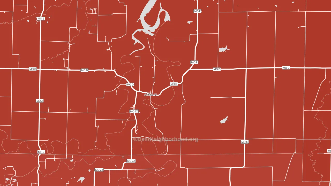 Santa Fe, MO block-group political-lean map