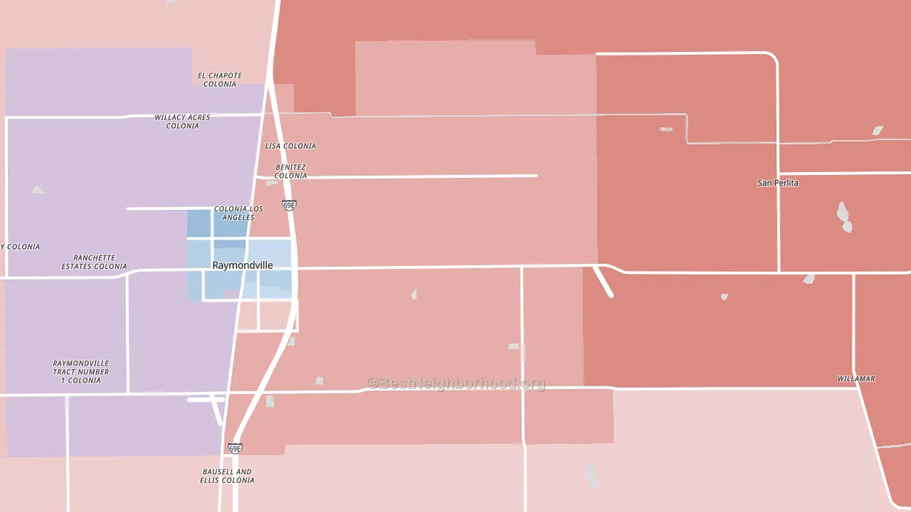 Santa Monica, TX block-group political-lean map