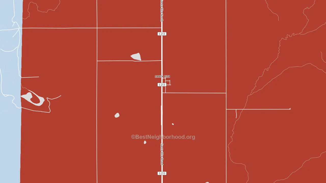 Santa Rita, MT block-group political-lean map