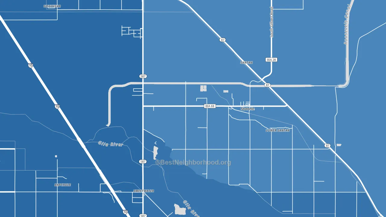Santan, AZ block-group political-lean map