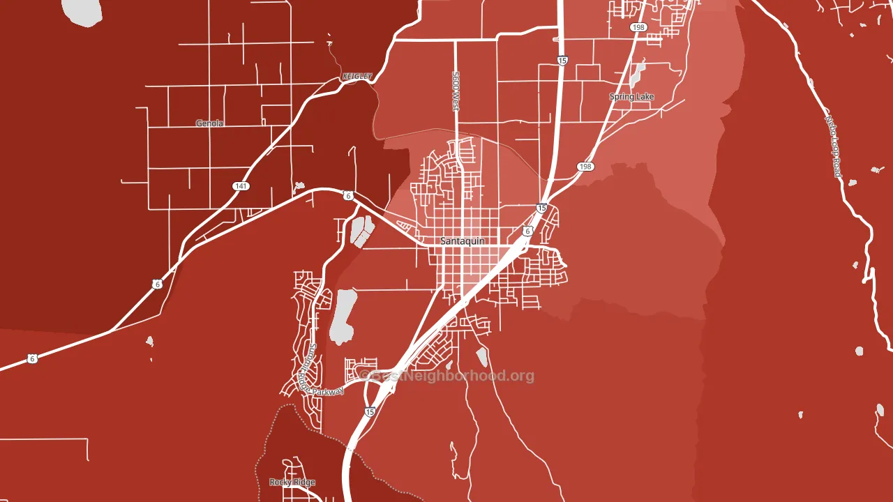 Santaquin, UT block-group political-lean map