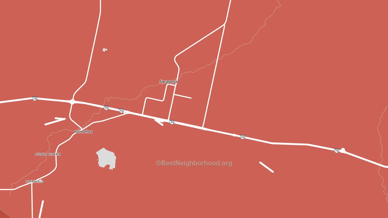 Saragosa, TX block-group political-lean map