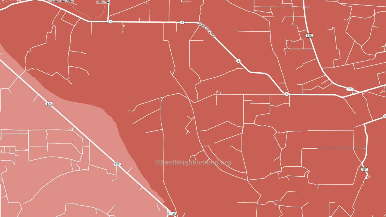 Saranac, LA block-group political-lean map