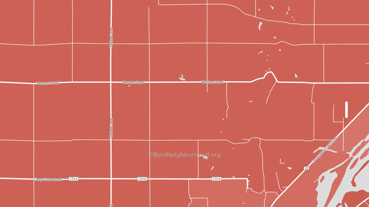 Saratoga Center, IL block-group political-lean map