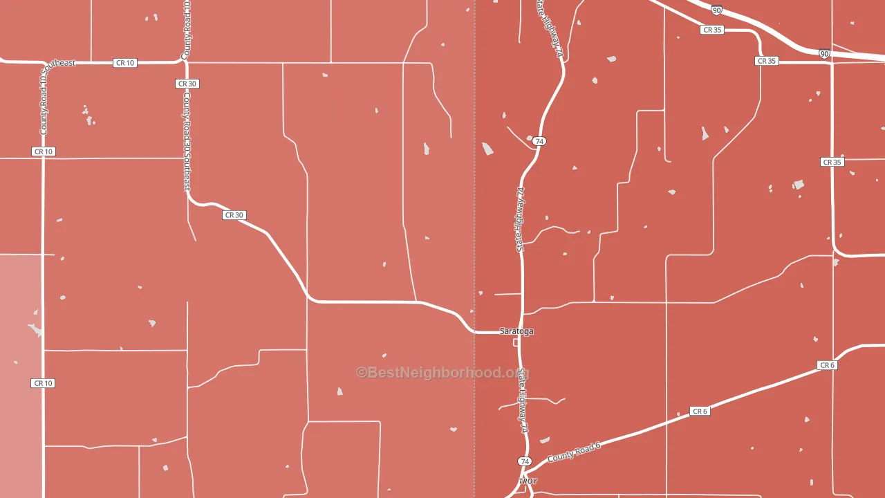 Saratoga, MN block-group political-lean map