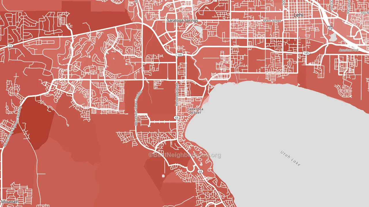 Saratoga Springs, UT block-group political-lean map