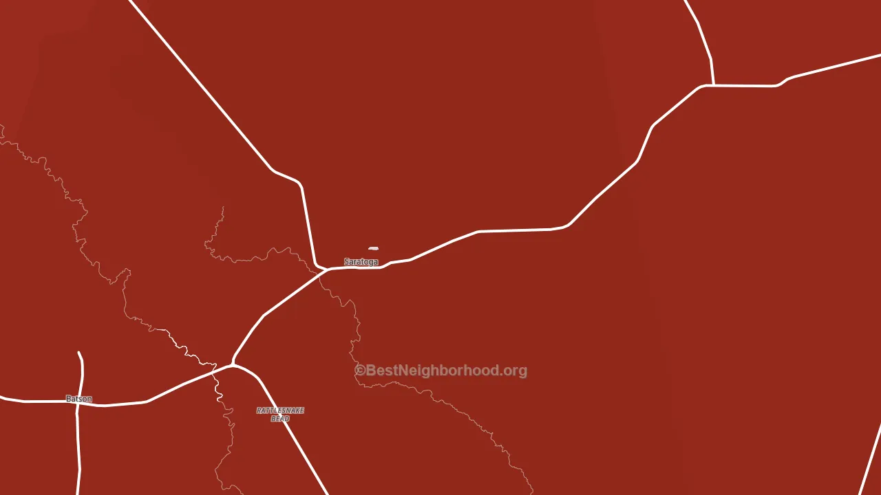Saratoga, TX block-group political-lean map