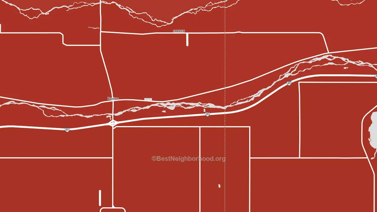 Sarben, NE block-group political-lean map