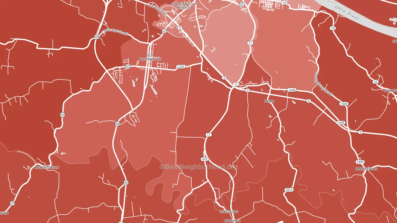 Sardis, KY block-group political-lean map