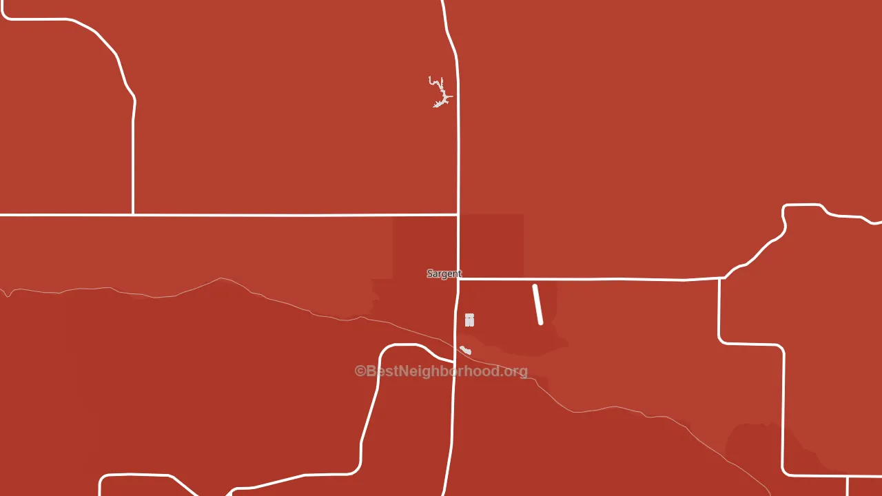 Sargent, NE block-group political-lean map