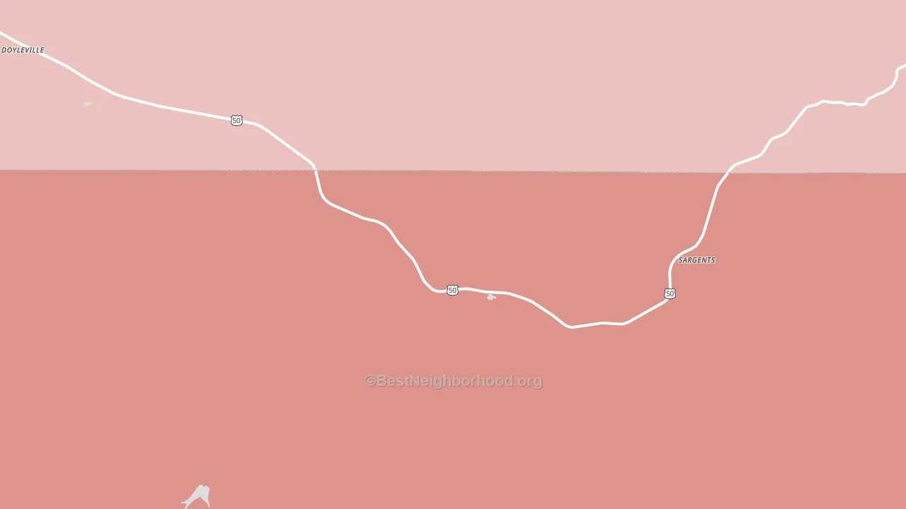Sargents, CO block-group political-lean map