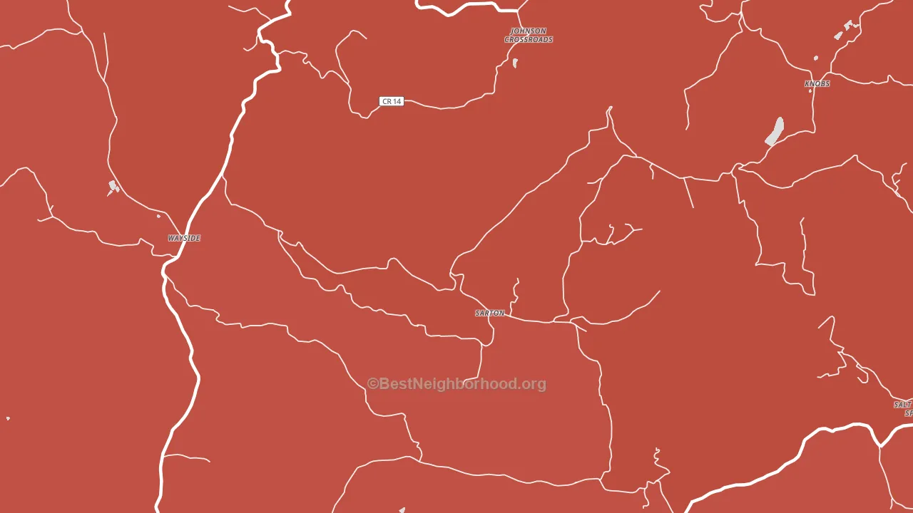 Sarton, WV block-group political-lean map