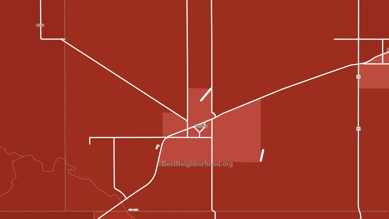 Satanta, KS block-group political-lean map