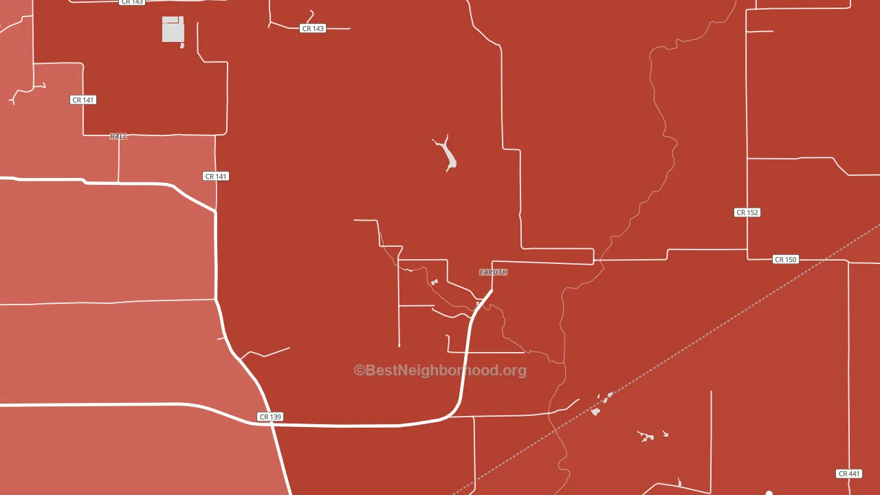 Saturn, TX block-group political-lean map