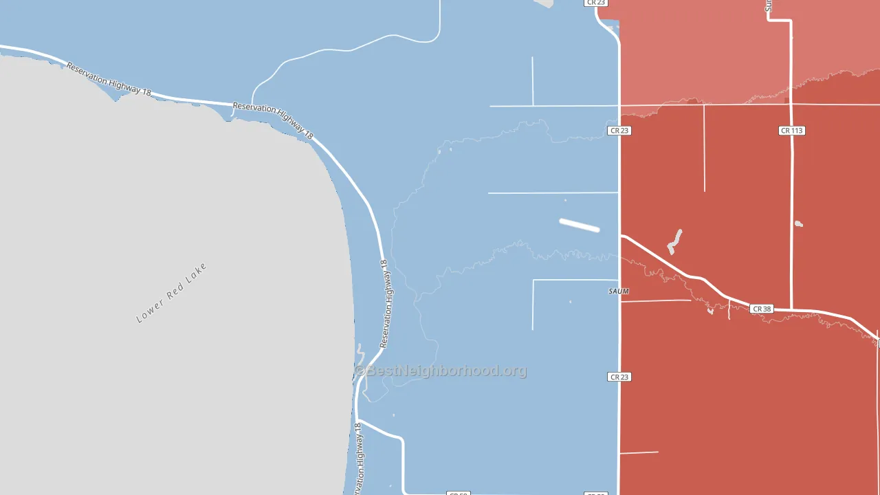 Saum, MN block-group political-lean map