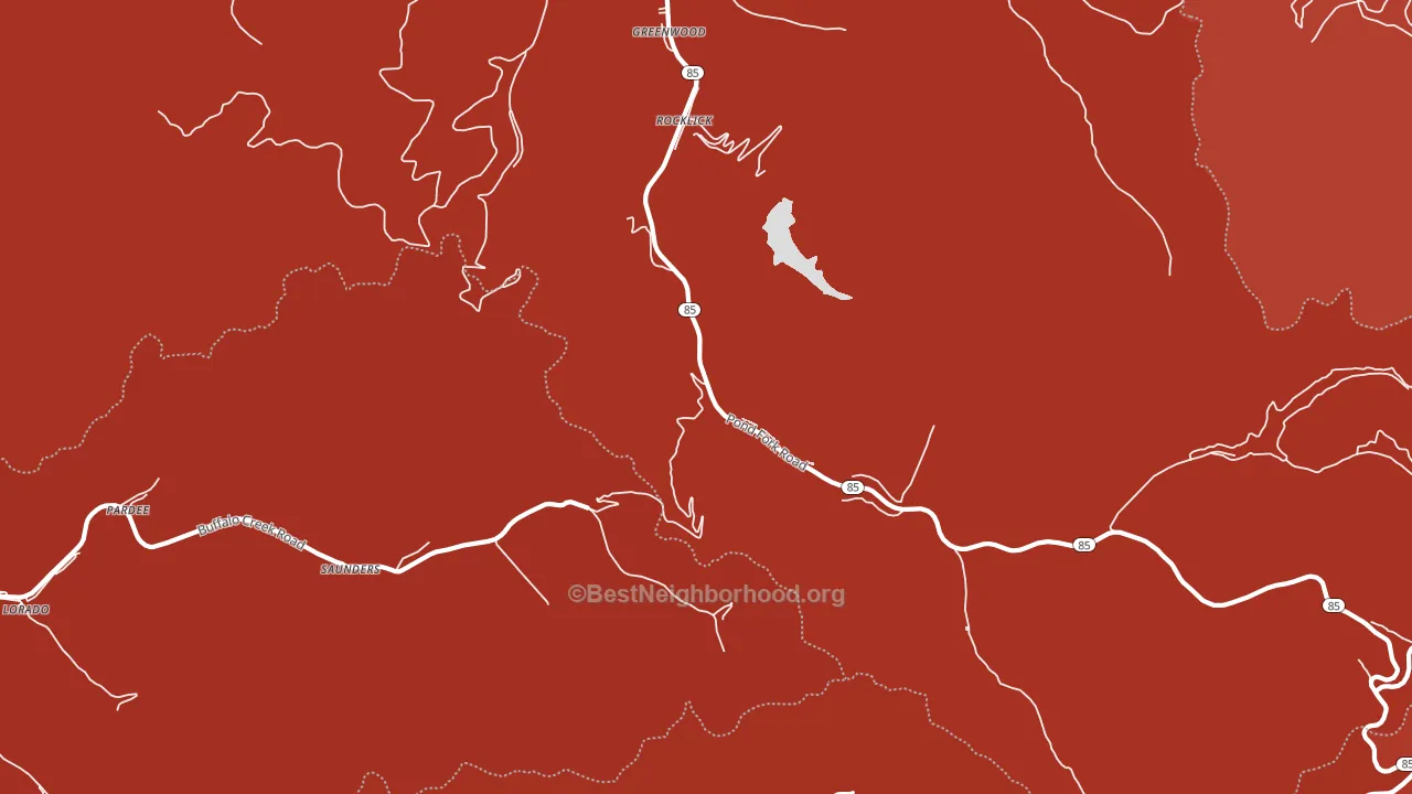 Saunders, WV block-group political-lean map