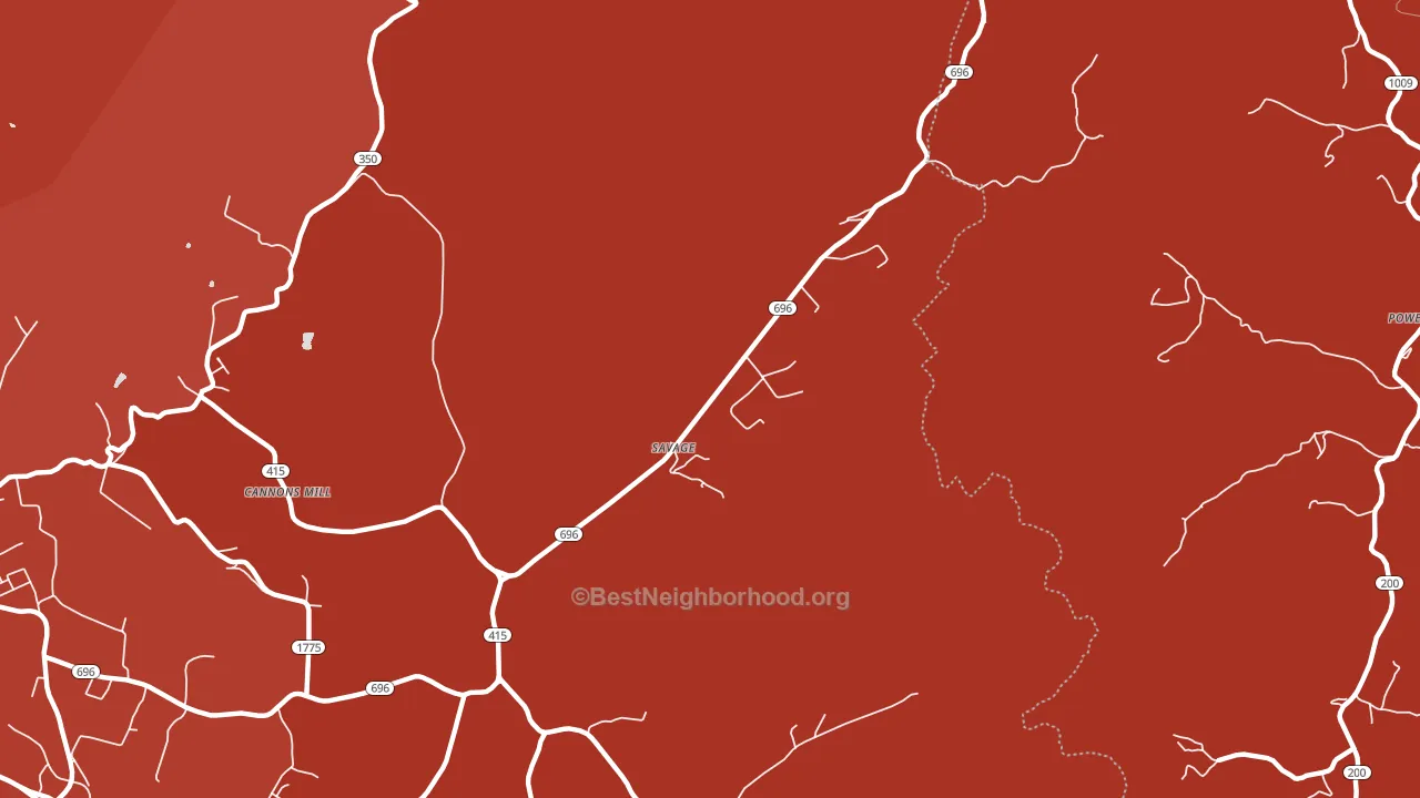 Savage, KY block-group political-lean map