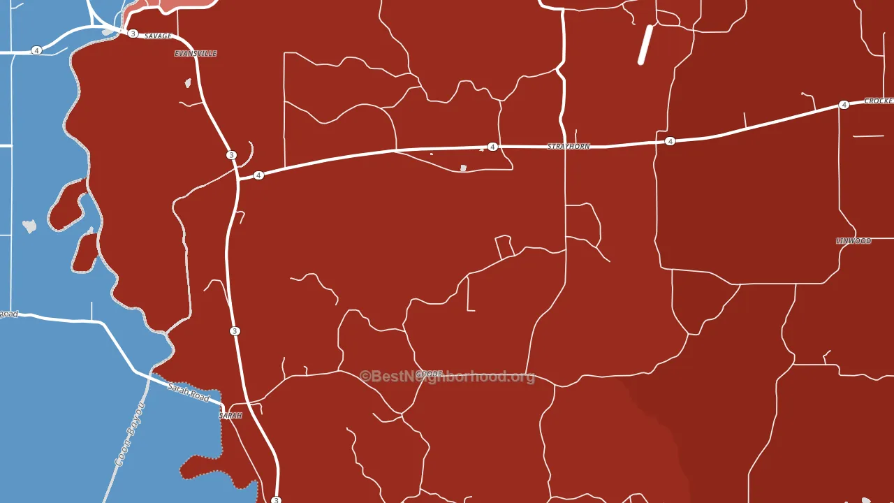 Savage, MS block-group political-lean map