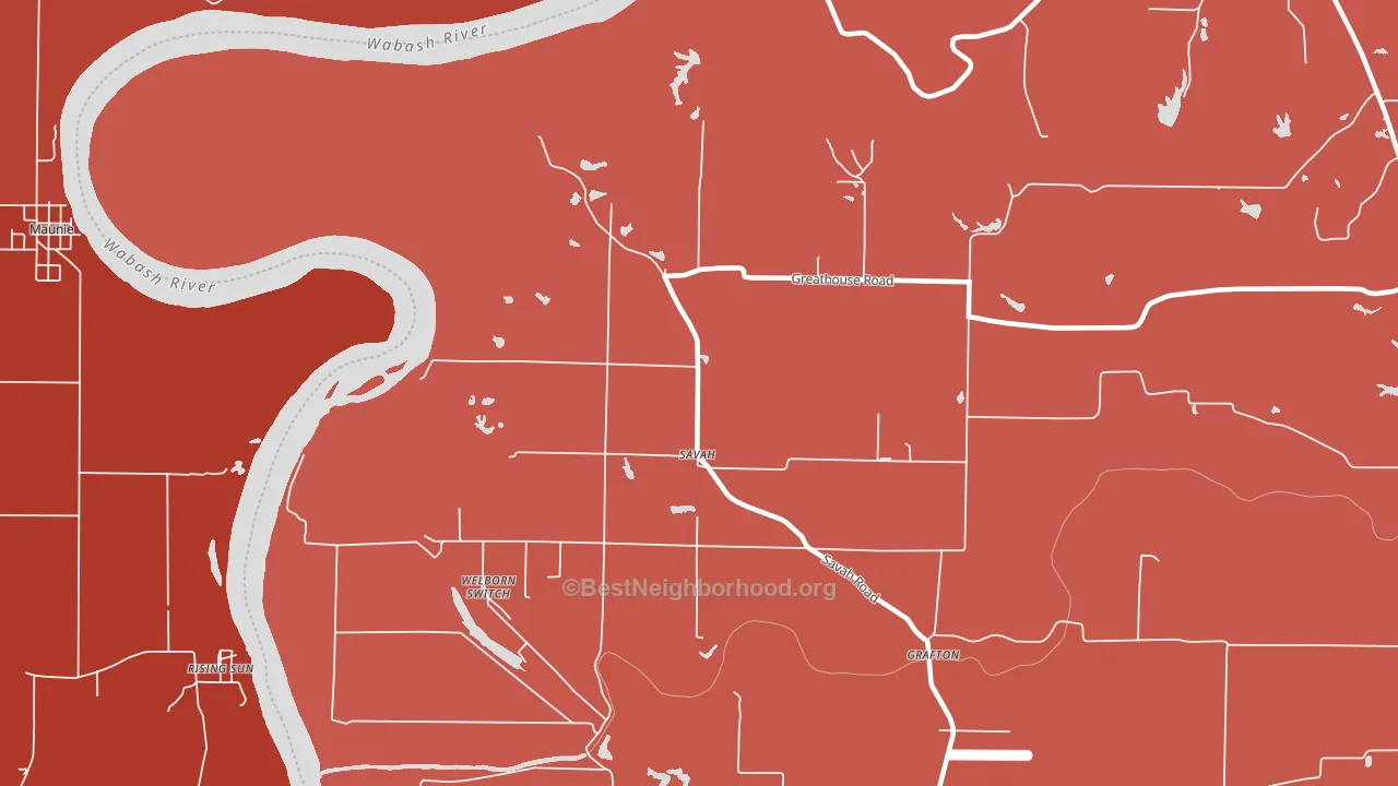 Savah, IN block-group political-lean map