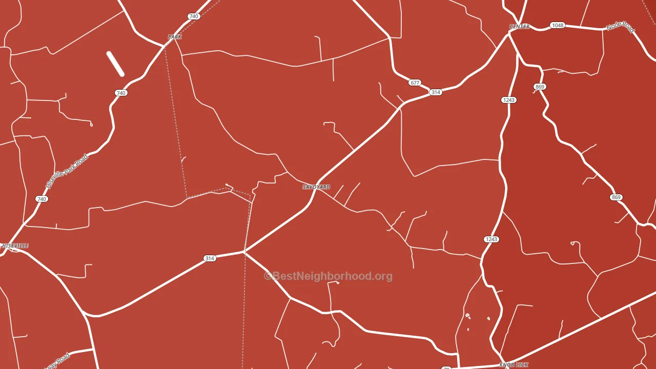 Savoyard, KY block-group political-lean map