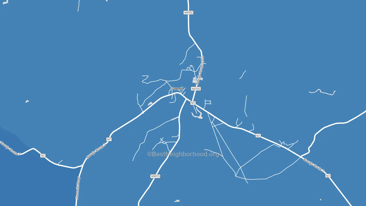 Sawmill, AZ block-group political-lean map