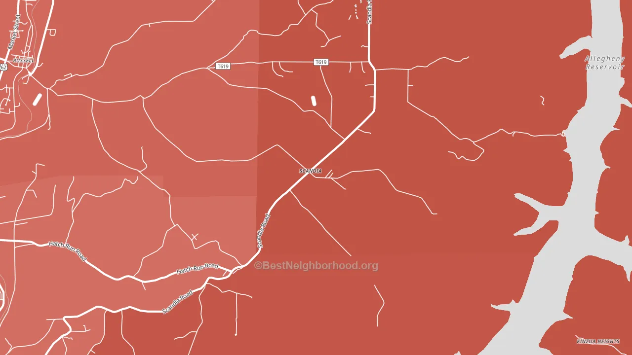 Scandia, PA block-group political-lean map