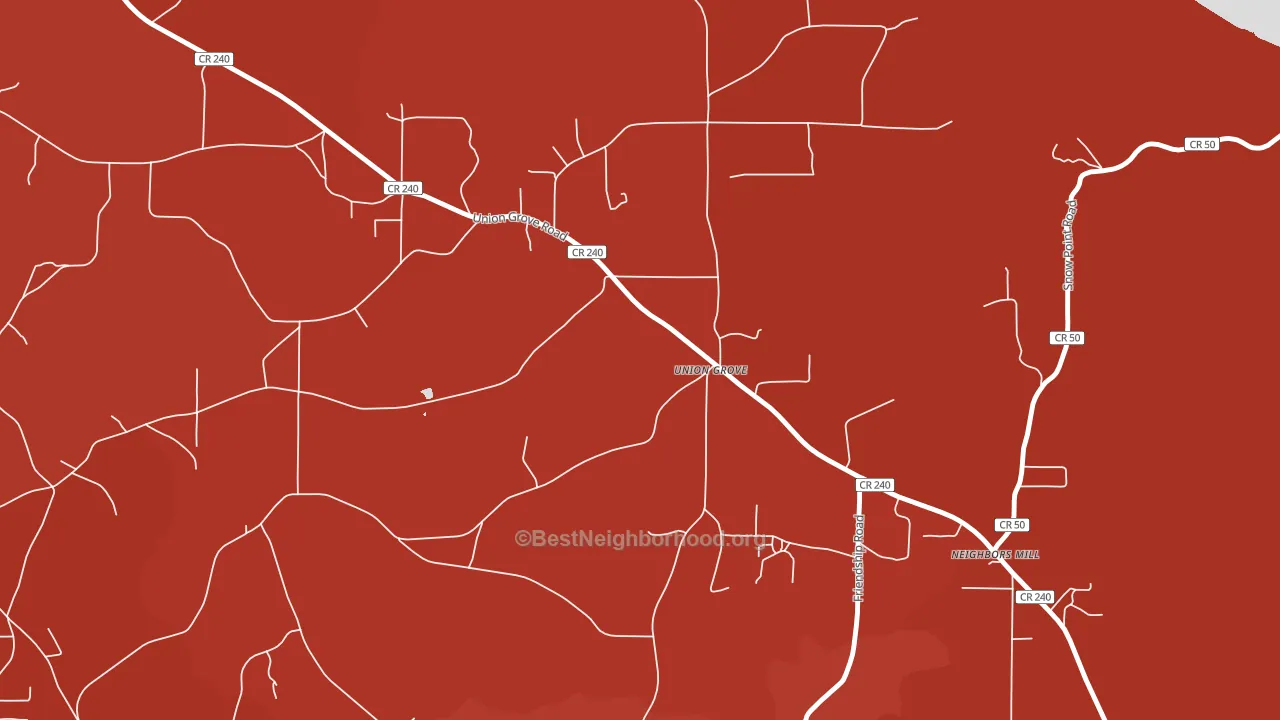 Scant City, AL block-group political-lean map