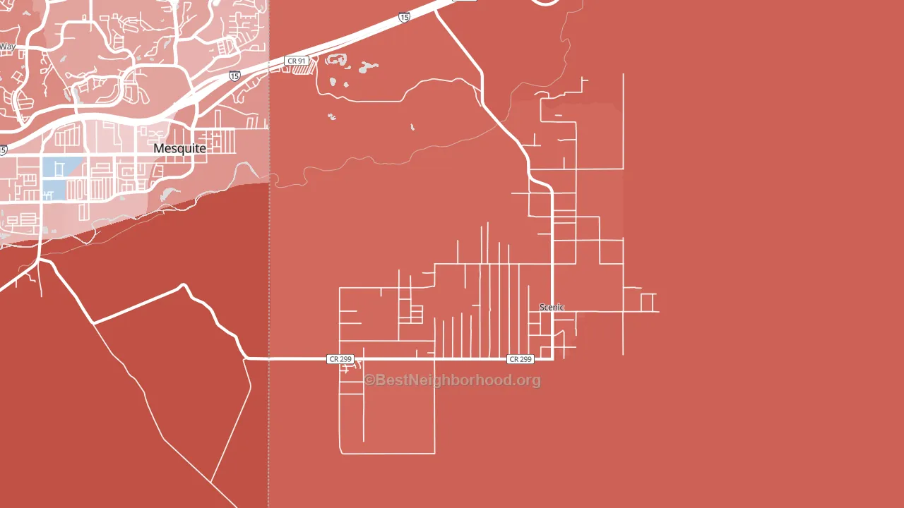 Scenic, AZ block-group political-lean map