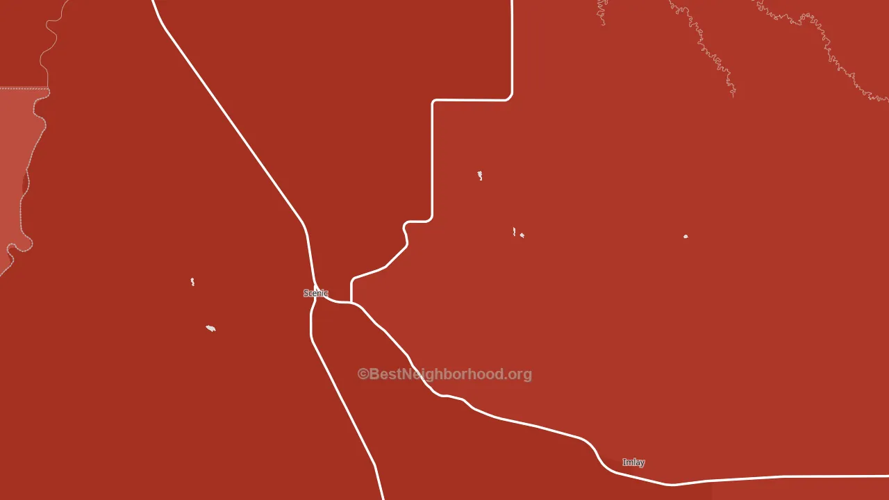 Scenic, SD block-group political-lean map