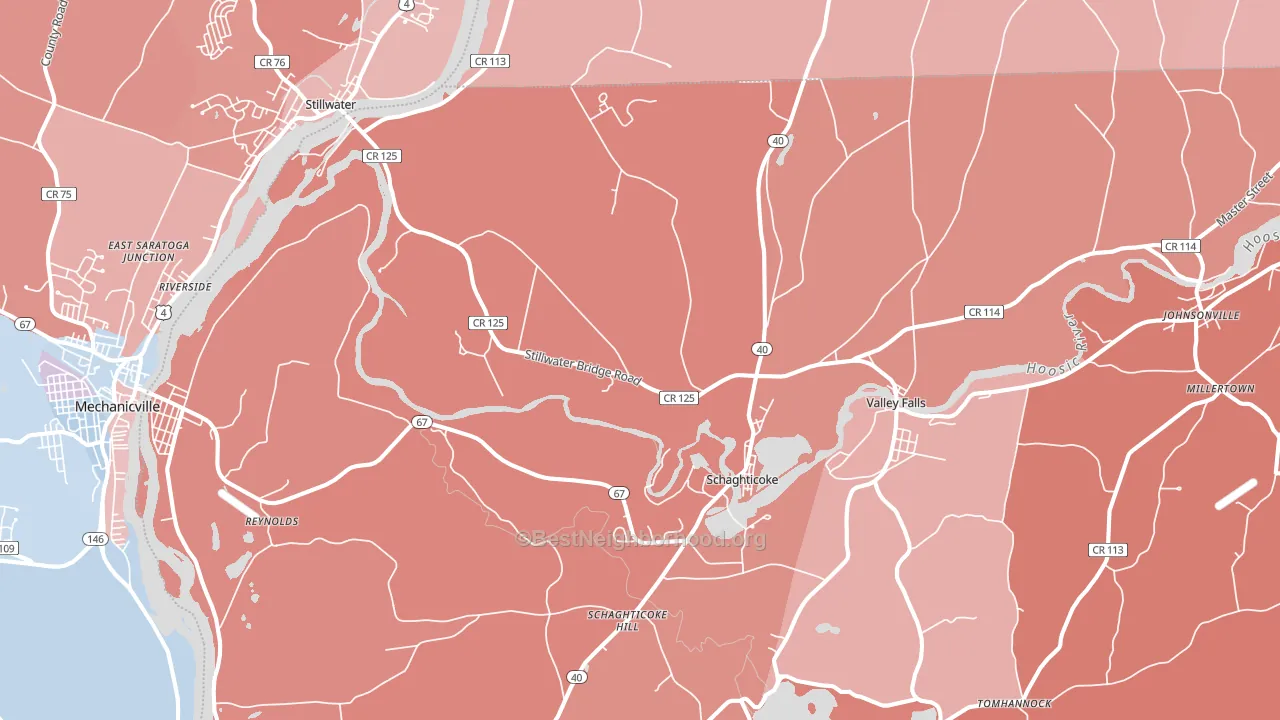 Schaghticoke, NY block-group political-lean map