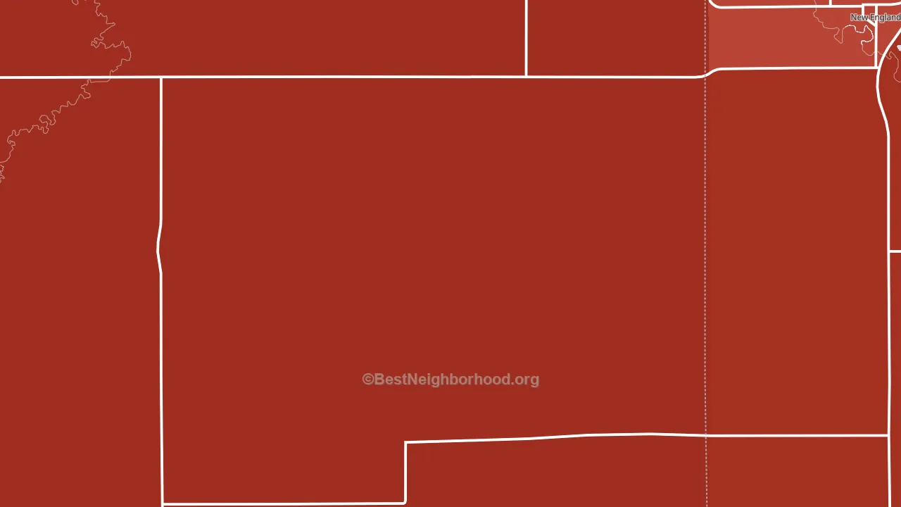 Schefield, ND block-group political-lean map