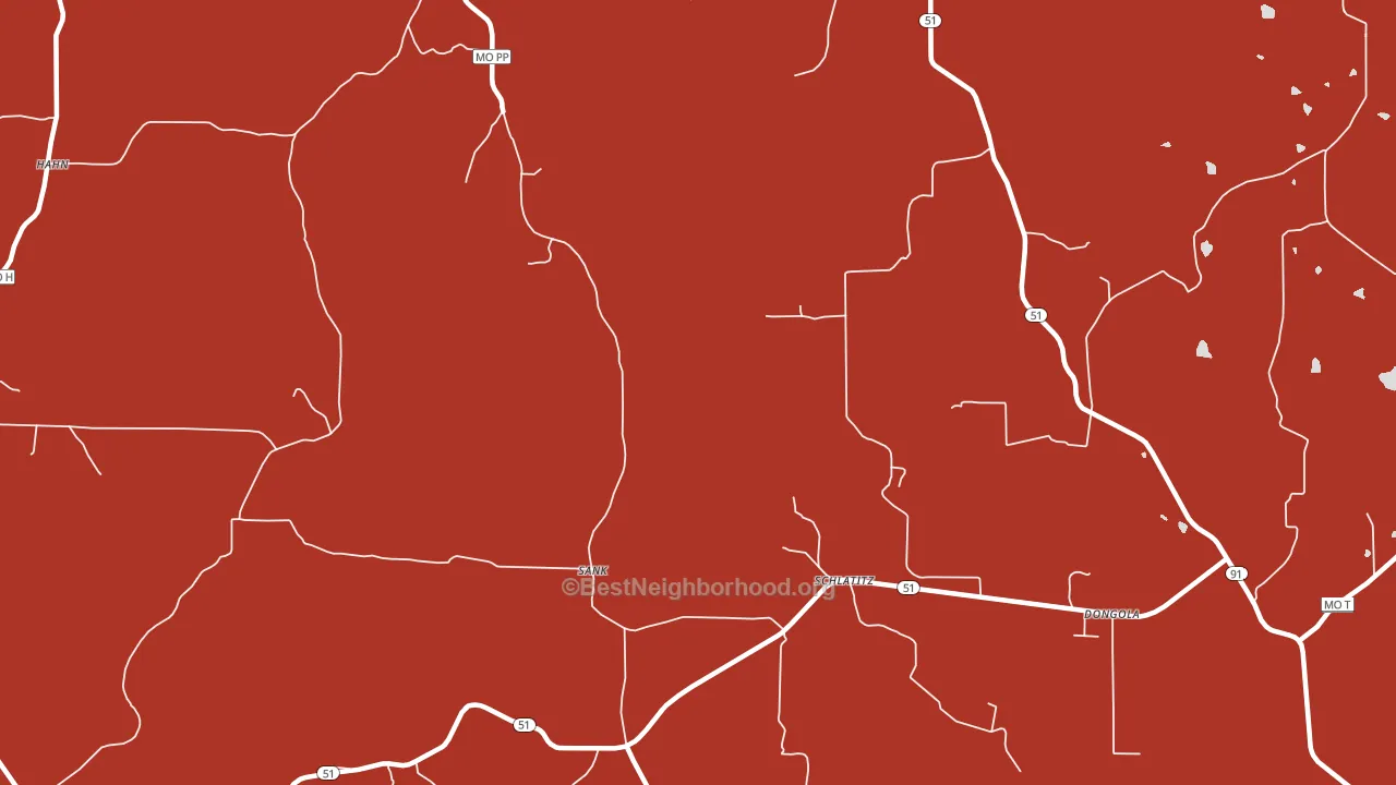 Schlatitz, MO block-group political-lean map