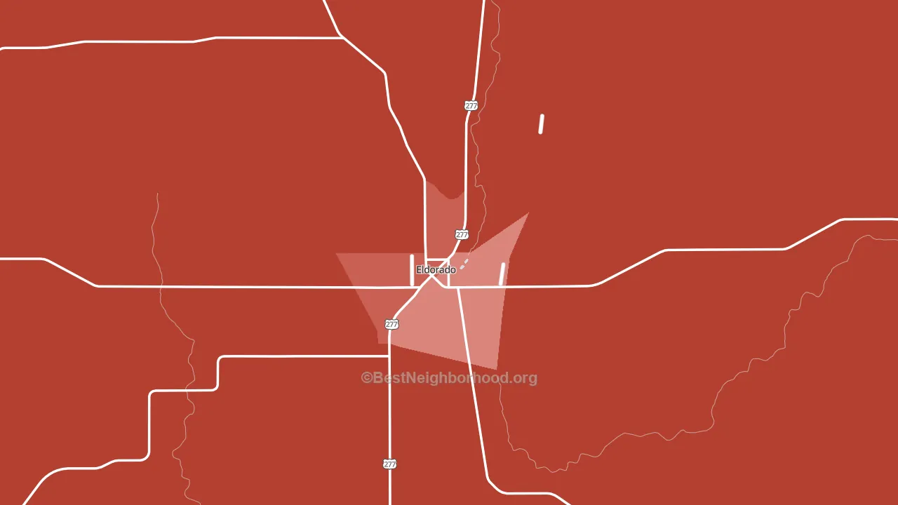 Schleicher County, TX block-group political-lean map