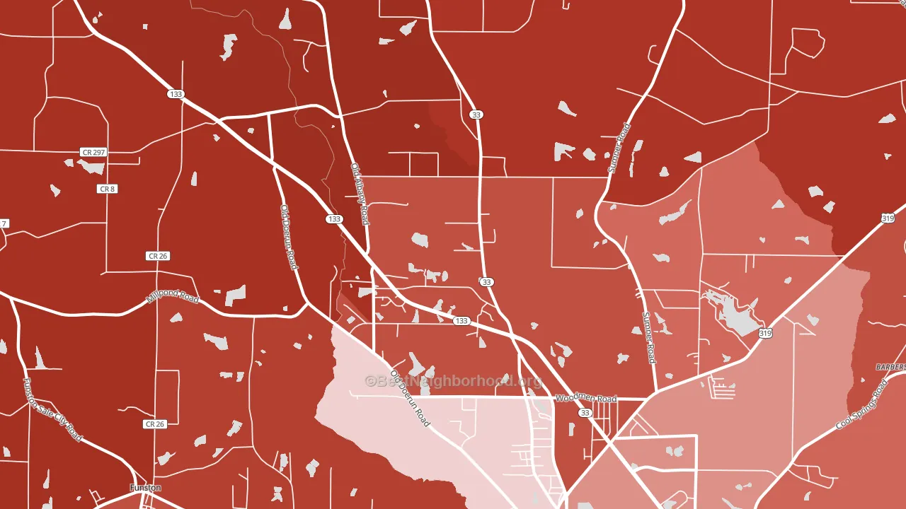 Schley, GA block-group political-lean map
