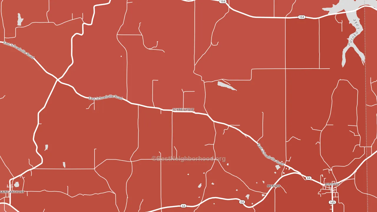 Schnellville, IN block-group political-lean map