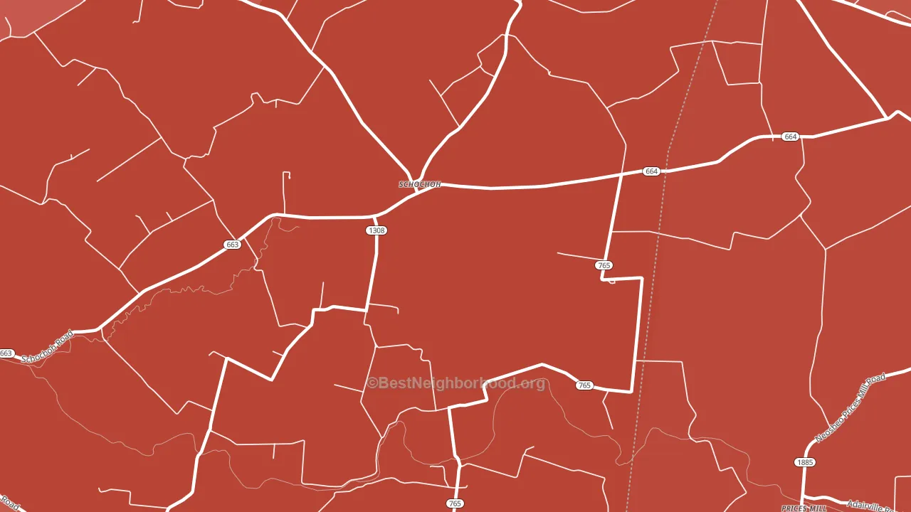 Schochoh, KY block-group political-lean map