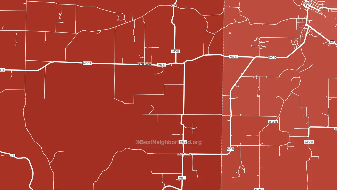 Scholten, MO block-group political-lean map