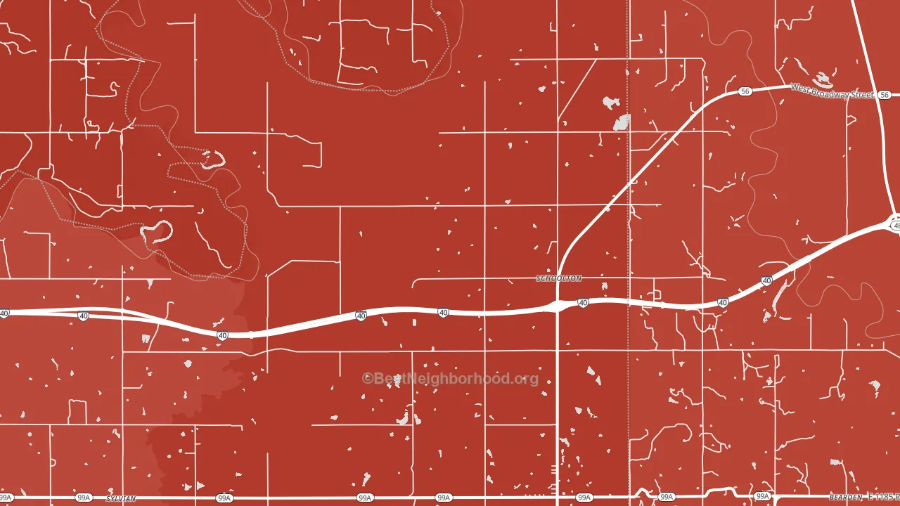 Schoolton, OK block-group political-lean map
