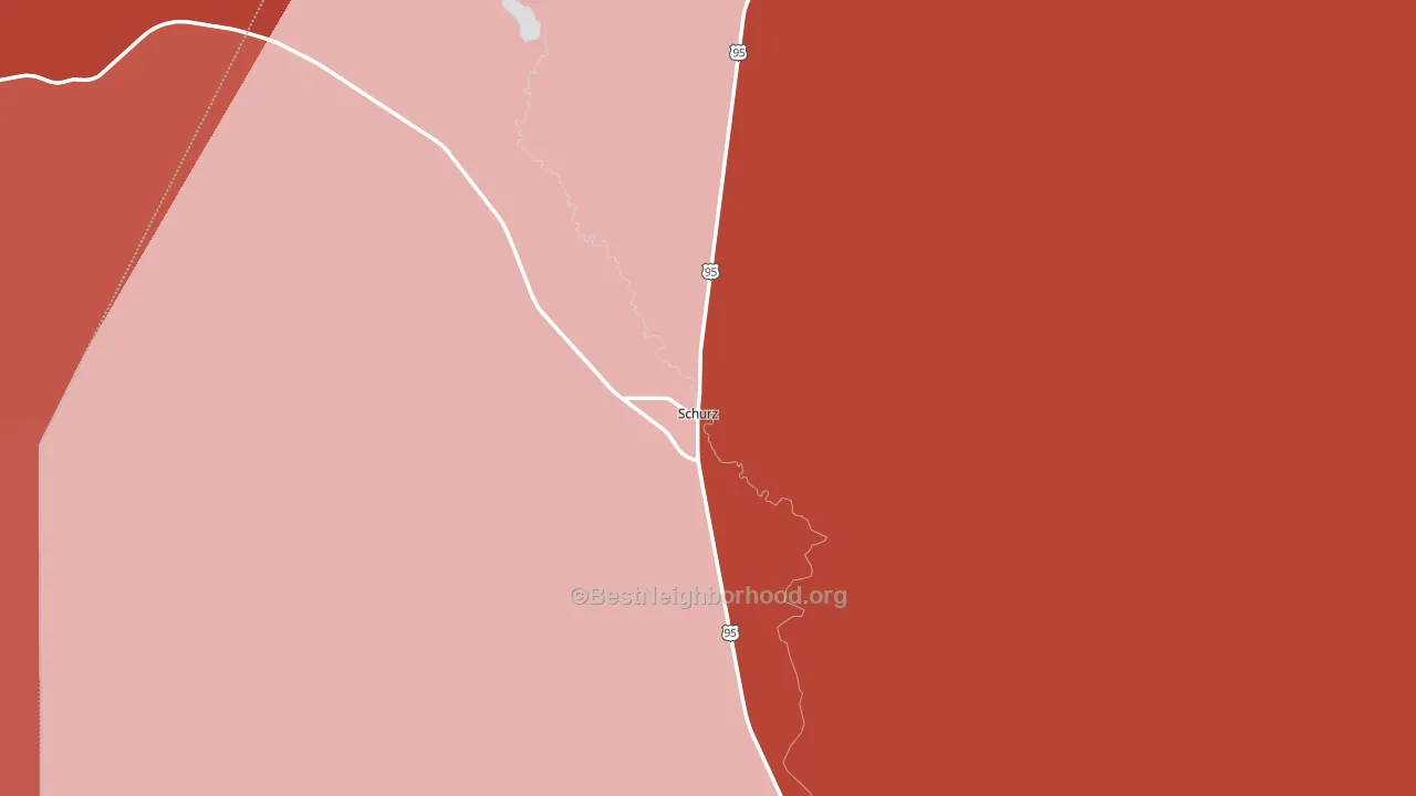 Schurz, NV block-group political-lean map